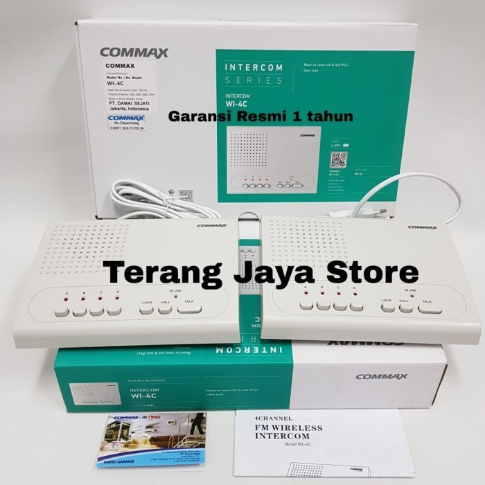 {SyaneShop} Intercom Commax WI-4C 2 unit Intercom Wireless Commax WI4C Murah