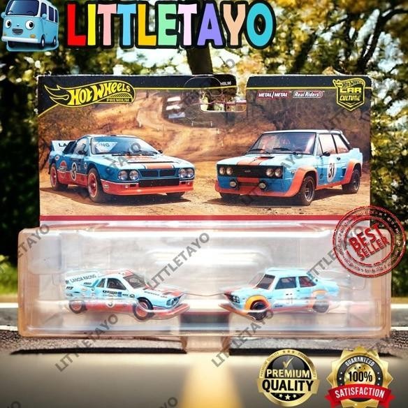 HOTWHEELS PREMIUM 2 PACK LANCIA RALLY 037 FIAT 131 ABARTH GULF - SPORT CAR JAPAN TWIN PACK CAR CULTU