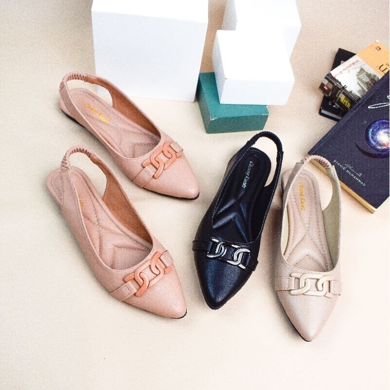 Flatshoes Wanita Elegan // FLATSHOES MICHA SEPATU BALET TALI BELAKANG