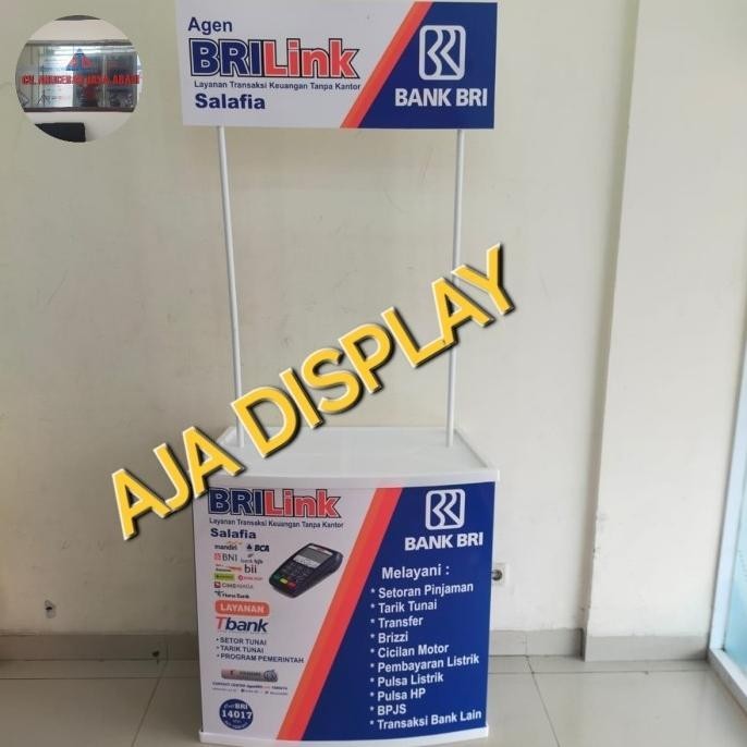 EVENT DESK BRILINK MEJA PROMOSI KHUSUS CETAK STIKER LOGO BRILINK