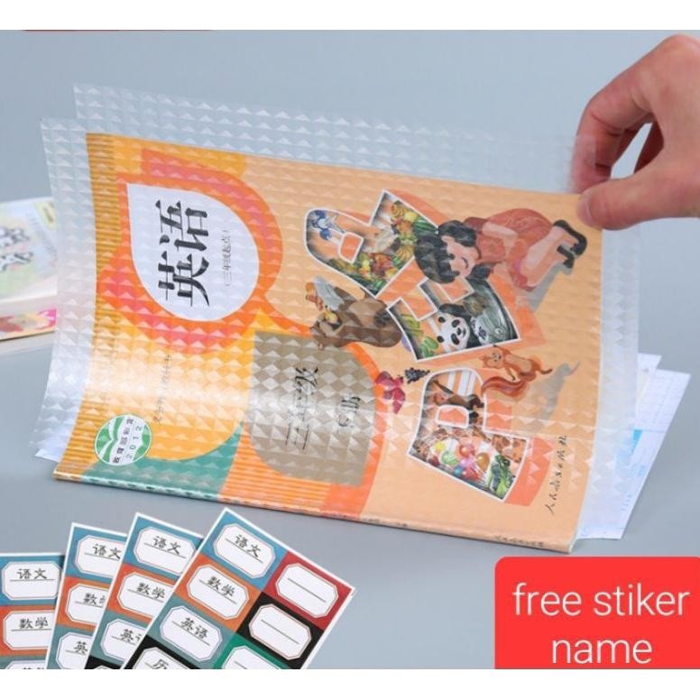

Original Ready Stock Sampul Buku Stiker Pvc Isi 10 Lembar Transparant