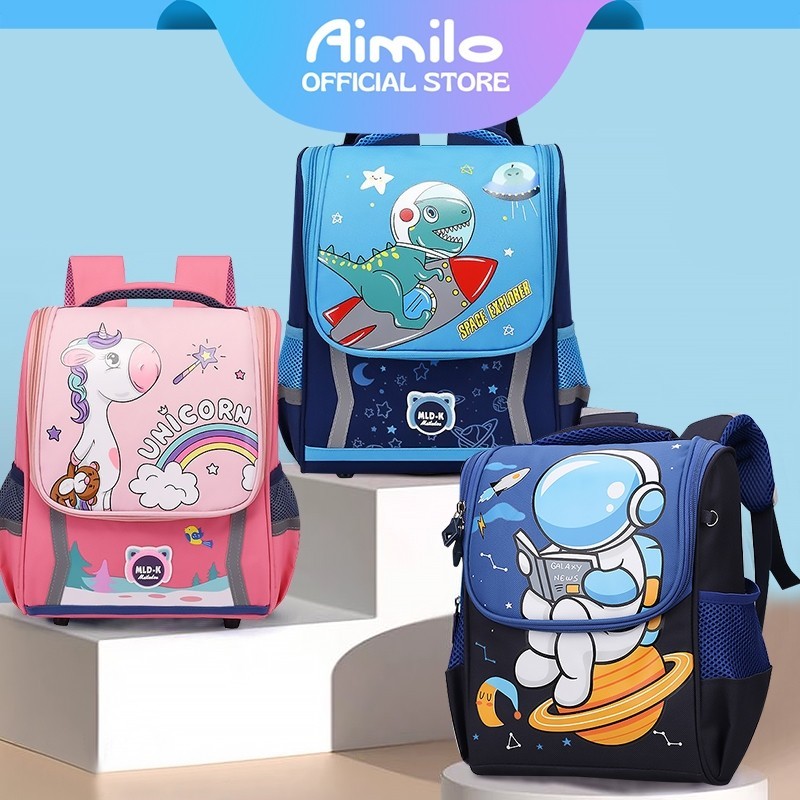 

Tas Sekolah Karakter Lucu // [READY] Aimilo Tas Sekolah Anak Perempuan Laki Laki Tk Tas Ransel