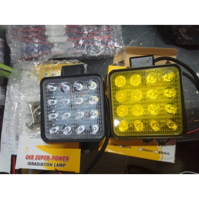 LAMPU TEMBAK SOROT 16 LED 48 watt 24 VOLT KUNING