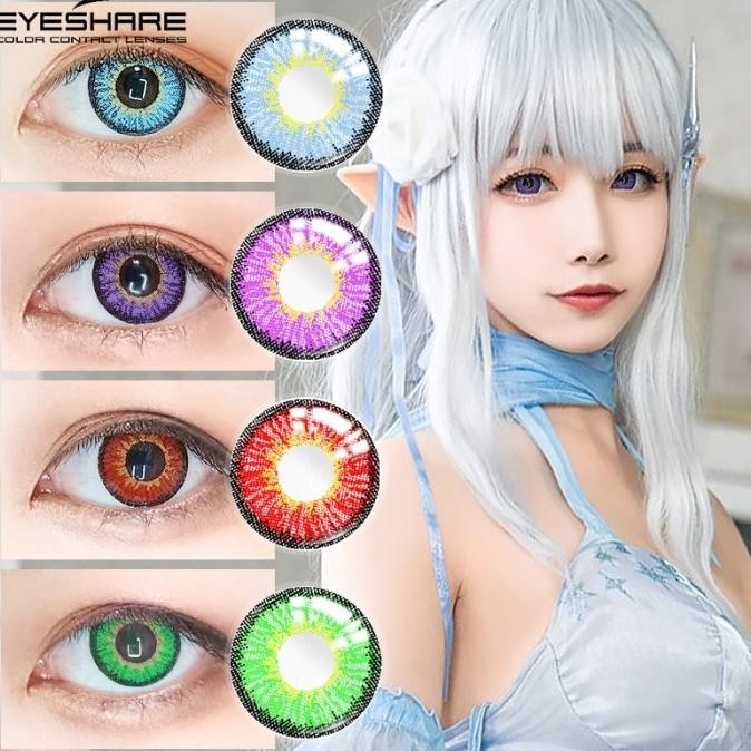 Softlens / Kontak Lensa Berwarna Anime Cosplay Game Fashion Kartun