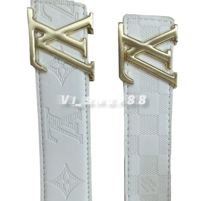 Ikat Pinggang Pria Sabuk Putih Gesper Branded Import