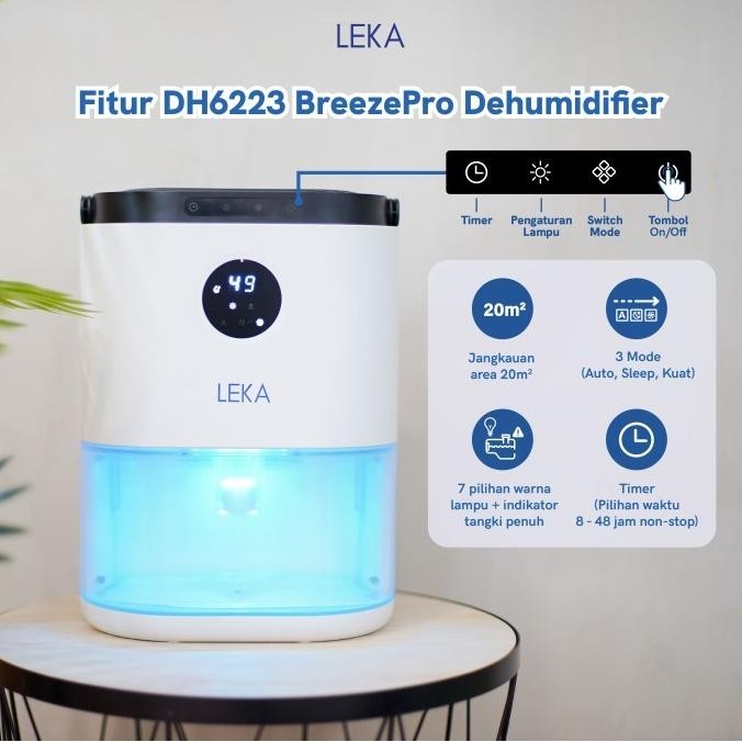 Leka Dh6223 Breezepro Dehumidifier - Serap Air Penyerap Kelembaban