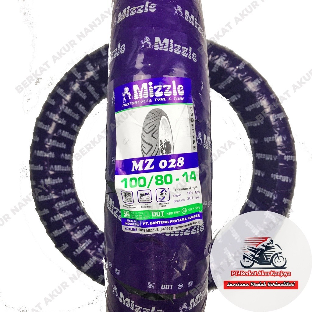 Mizzle MZ028 100/80-14 Ban Matic Tubetype (non tubeless) MZ-028