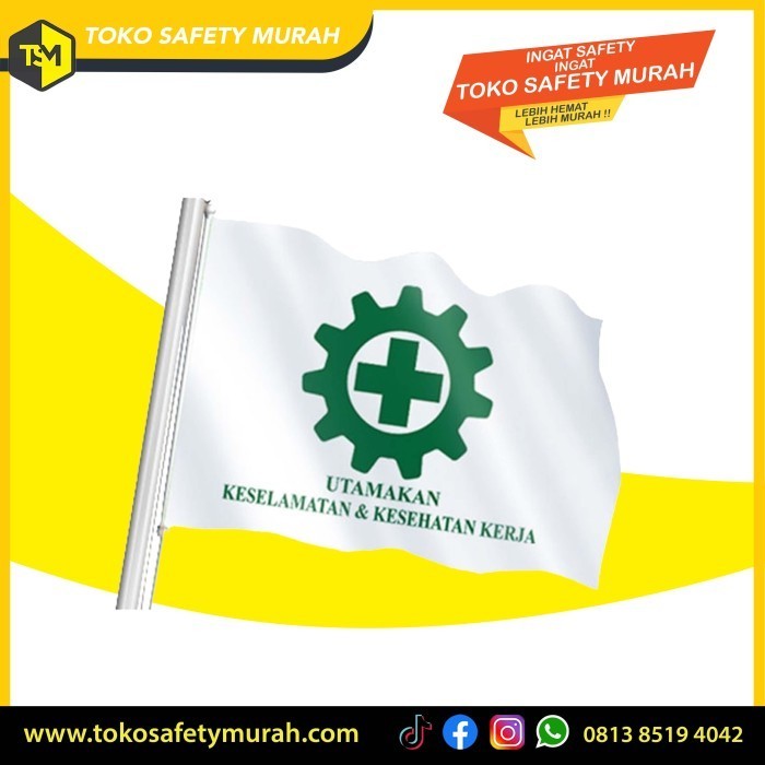 

Terlaris Bendera Safety K3 Standar Depnaker Kesehatan Keselamatan Kerja SALE