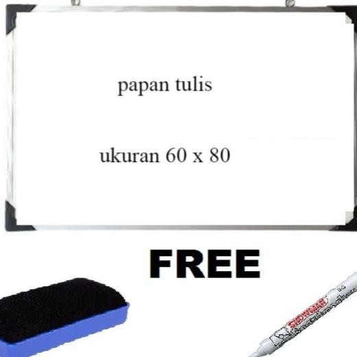 

Papan Tulis White Board Ukuran 60 X 80 - Free Ghapus+Spidol (Cod)