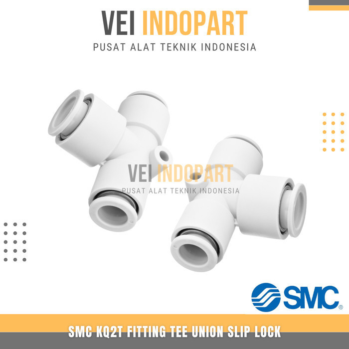 KQ2T 08-00 Fitting Tee Slip Lock Selang 8mm x 8mm x 8mm SMC