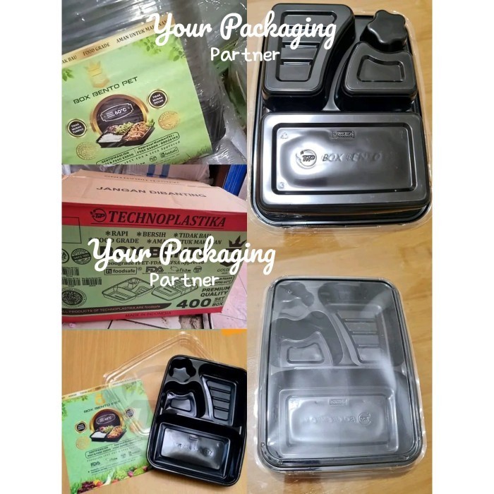 Mika Lunch Box Bento Sekat 4 / Bento Lubang 4 / Bento Katering Nasi