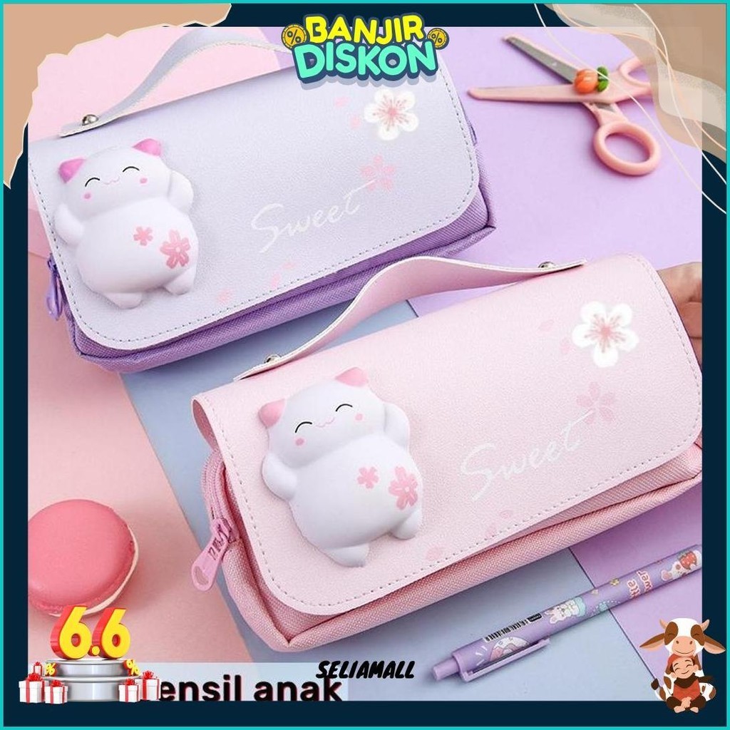 

(Promo) Tempat Pensil Squishy Cute Tas Pensil Multifungsi Dekompresi Kotak Pensil Lucu Besar Unik Pencil Case 3D Cute Waterproof Untuk Sekolah Kantor Pelajar Large Capacity Pencil Bag Kotak Pensil Anak Handle Design (Ready|Cod|Murah)