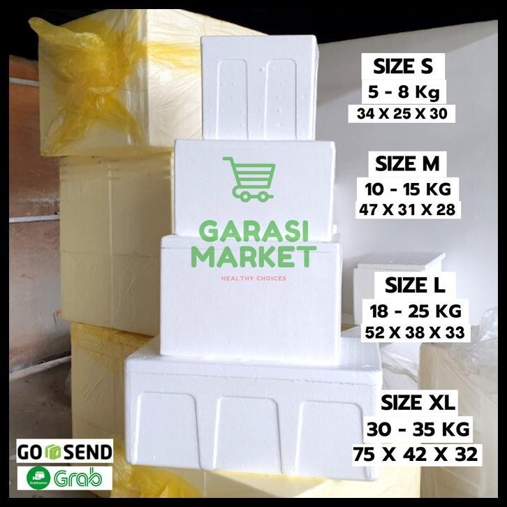 Box Stereofoam Gabus Styrofoam Busa Sterofoam Kotak Es Besar Tebal