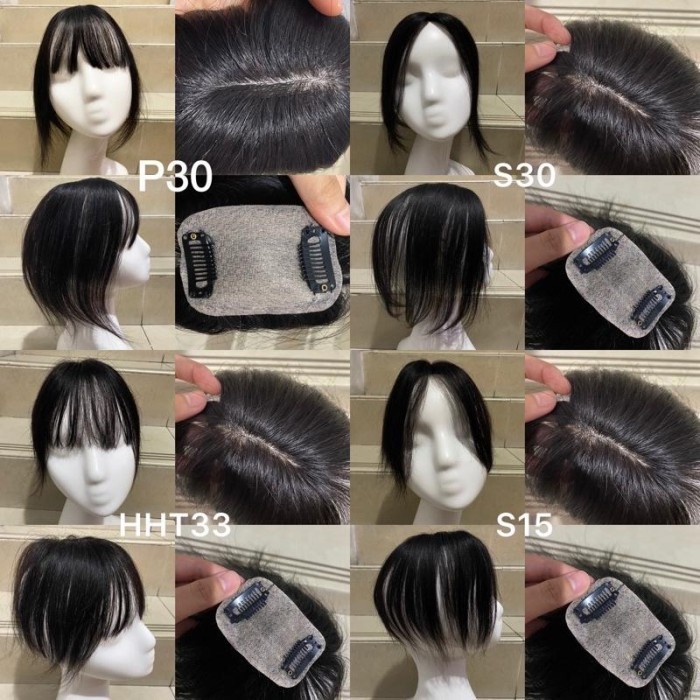 Terbaru Wig Skin Toupee /Tempelan Penutup Botak Rambut Asli Wanita Rambut Promo Ready Stok