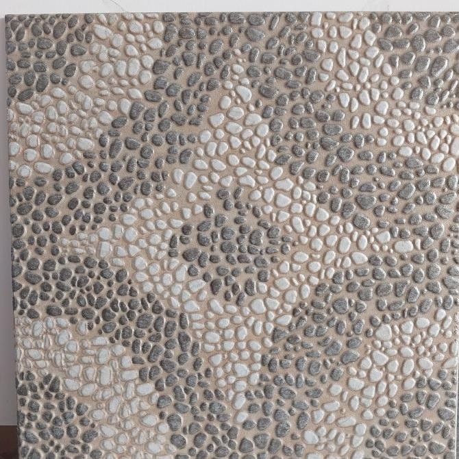 KERAMIK LANTAI GARASI 40X40 KASAR MOTIF BATU TIMBUL BATU SIKAT NHS