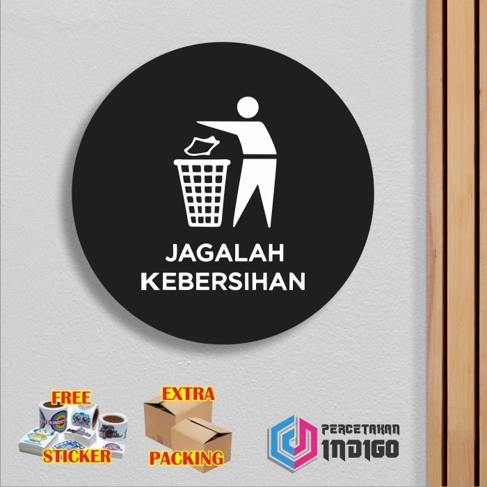 

Terlaris Papan tanda sign board Bulat Jagalah kebersihan Keren