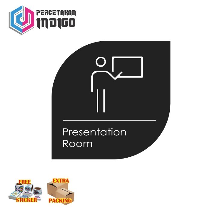 

Murah sign papan akrilik acrylic presentation room type c Elegan