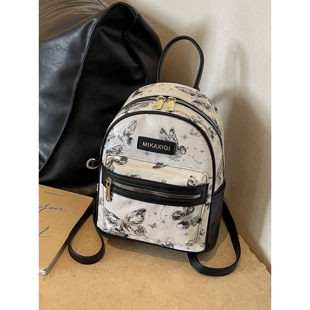 Tas Punggung Bepergian Wanita,Ransel Buku Kecil Kapasitas Tas Punggung Berpergian Cocok untuk Wanita