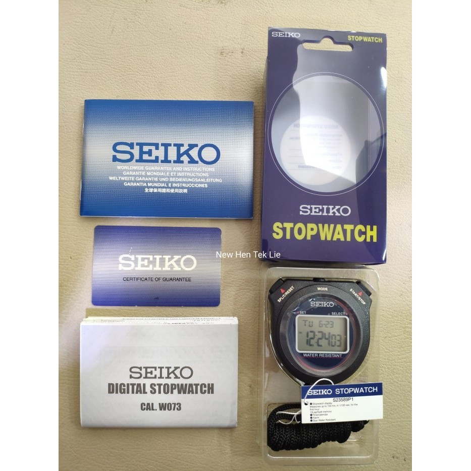 Stopwatch Seiko S23589 Original 10 Lap Memory - Stop Watch Seiko