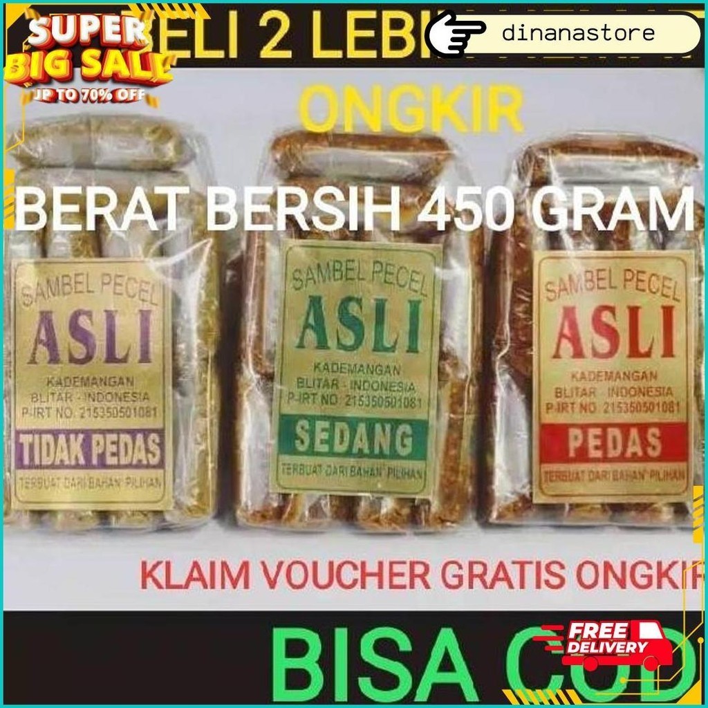 

Sambel Pecel Asli Blitar / Sambal Pecel Asli 450 Gram Termurah Banget
