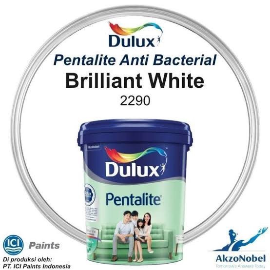 Dulux Pentalite Brilliant White kemasan 2,5 Liter / Cat Dulux Interior