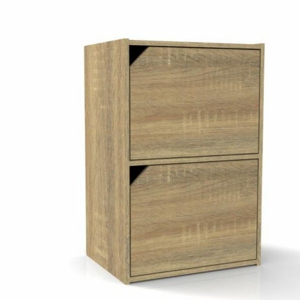 Rak Lemari Serbaguna / Rak Buku Pintu Nimalis / Rak Buku Susun 2