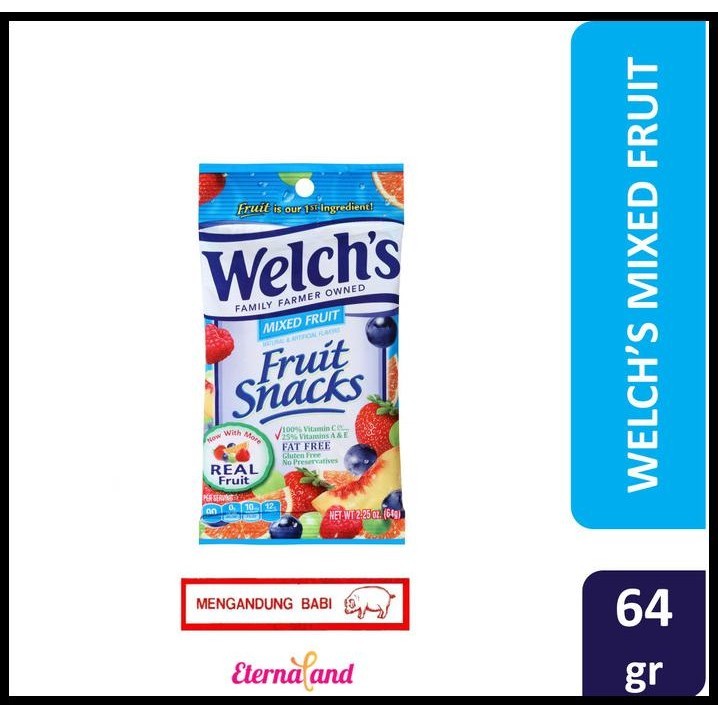 

Welch'S Fruit Snacks 2.25 Oz - Permen Rasa Buah Impor Usa (Non Halal) Aneka Rasa