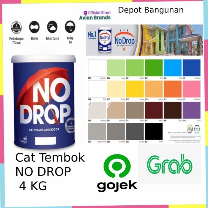 No Drop Cat Tembok Waterproofing 5Kg Ready Mix