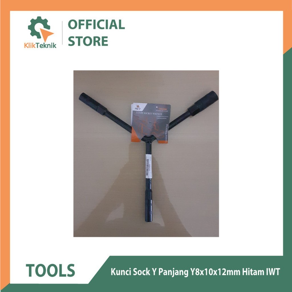 Kunci sock Y panjang Y8x10x12mm hitam IWT