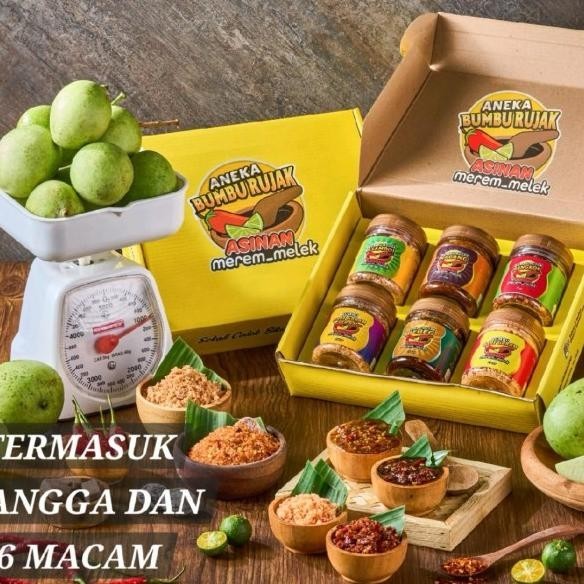 

Mangga Muda 1 Kilo + Aneka Bumbu Rujak Lengkap ( Isi 6 Toples )