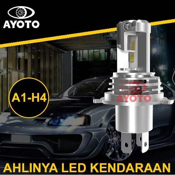 Berkualitas Lampu LED Mobil AYOTO A1-H4 Original (1SET)
