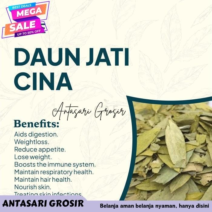 

DAUN JATI 25 TEA BAGS TEH SENNA LEAF DETOX ALAMI PELANGSING PREMIUM PRODUK TERBAIK!!