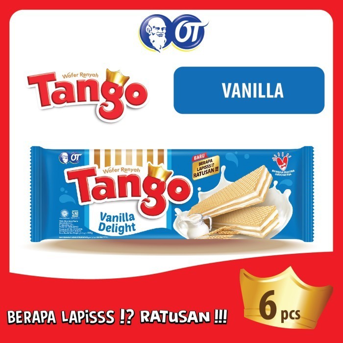 

TERMURAH Wafer Tango Vanilla Delight 110GR - [Isi 6 Pcs]