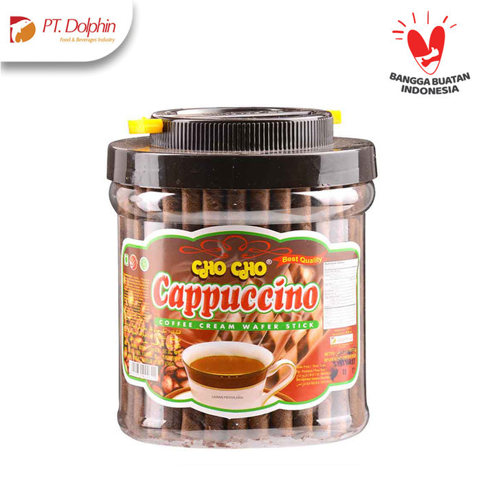 

BERMUTU PT.DOLPHIN Cho Cho Wafer Stick Cappucino 500 gr (Toples Besar)