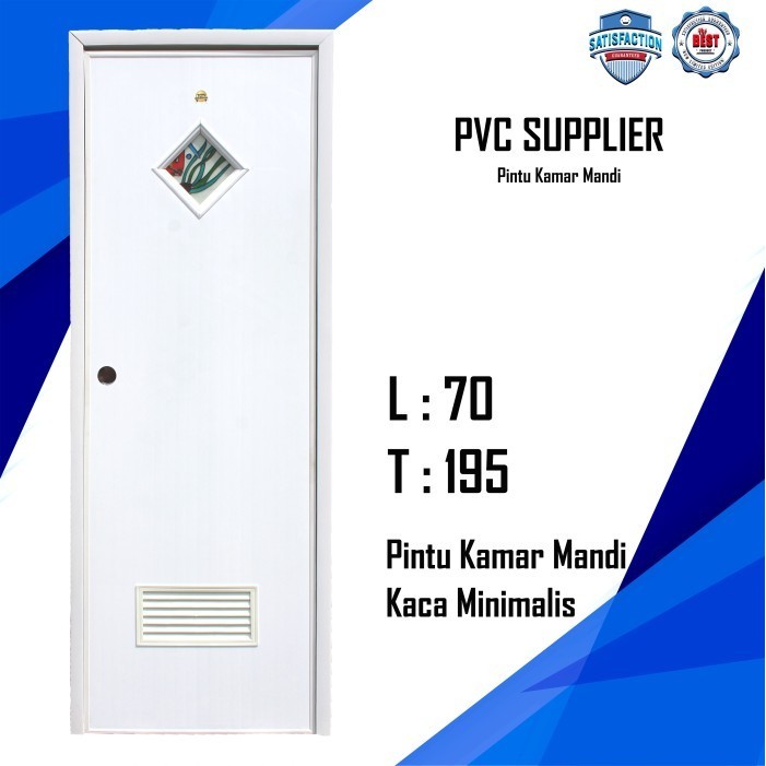 PINTU PVC KAMAR MANDI KACA KOTAK MINIMALIS TIPE DSK