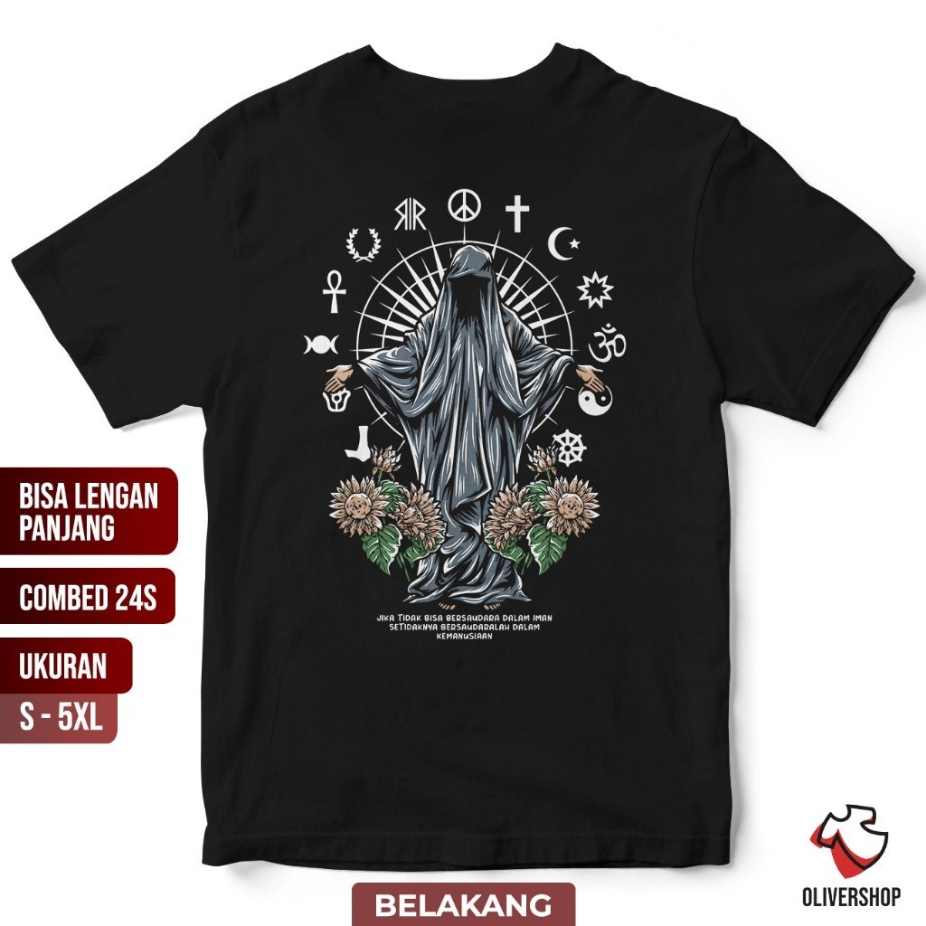 Kaos Pluralisme SAUDARA DALAM KEMANUSIAAN - Baju Pluralisme Kata Kata Toleransi Persatuan Agama Isla