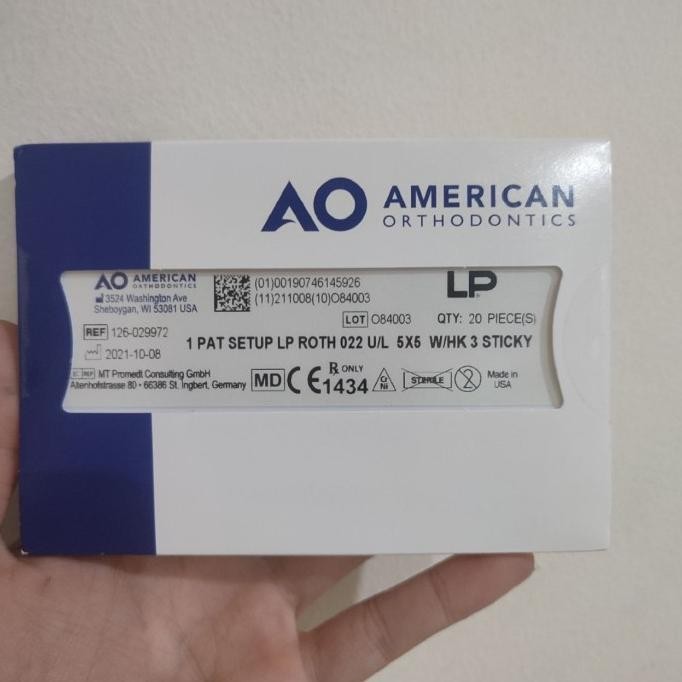 Bracket Low Profile Roth 022 American Orthodontics AO Original