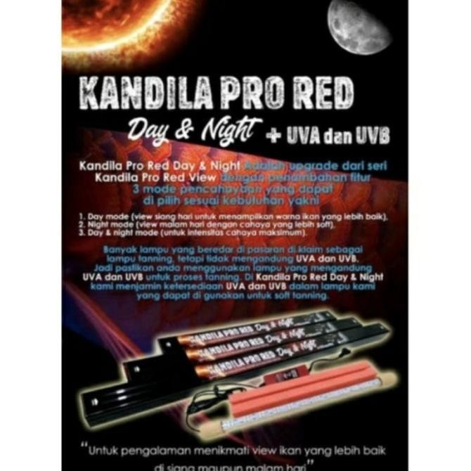 LAMPU LED KANDILA PRO RED DAY AND NIGHT UV A UV B VIEW PLUS 1000 T8