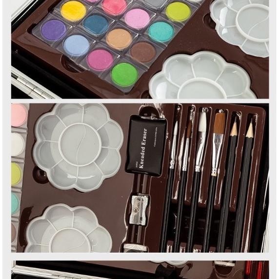 

tg-342 Crayon Set 145 Pcs Koper Alumunium / Alat Gambar Crayon Set Children Drawing kado anak kado ultah hampers kado lebaran anak Original