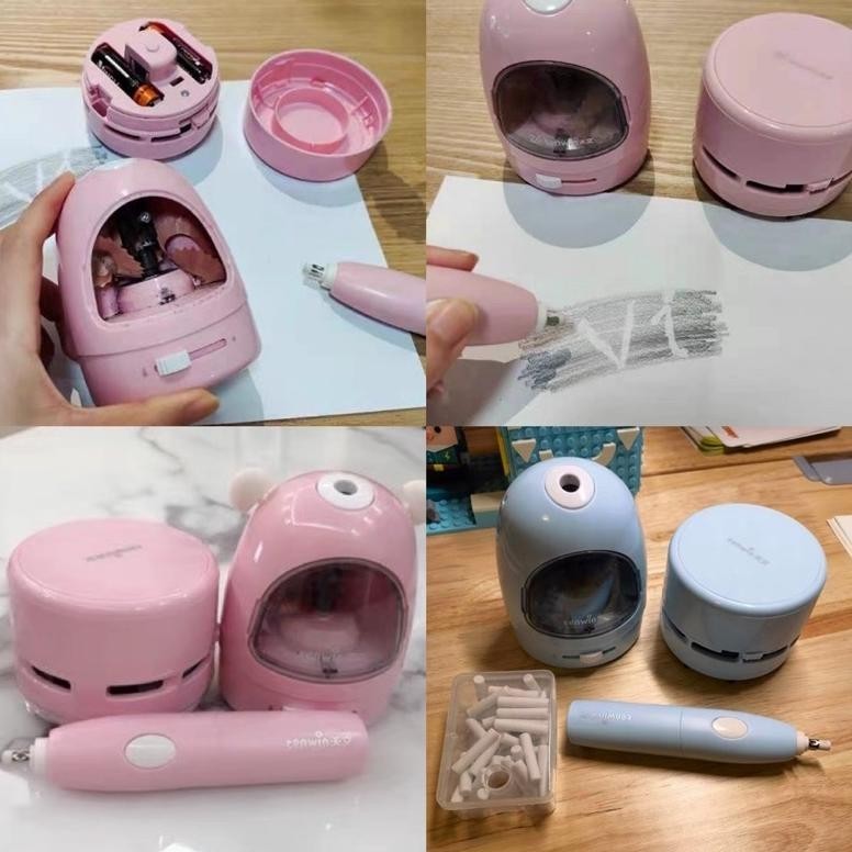 

By05 tenwin electric stationery set alat tulis penghapus serutan elektrik sharpener eraser ini Viral