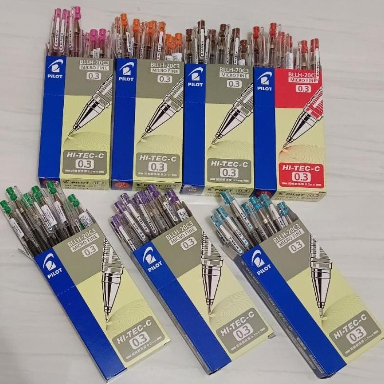 

we-53 PEN HITEC-C PILOT 0.3 WARNA WARNI ORIGINAL (1PAK/12PCS) Murah