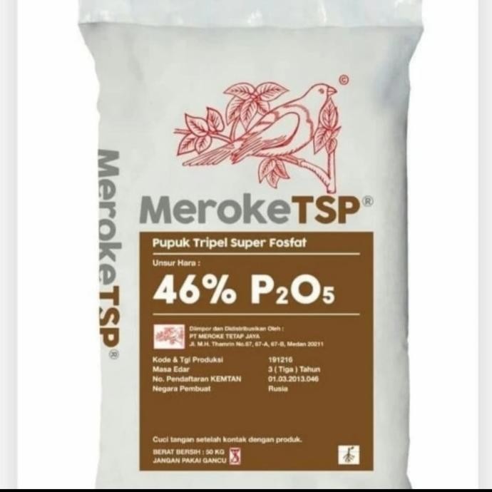 PUPUK MEROKE TSP 50 KG ORIGINAL KEMASAN PABRIK