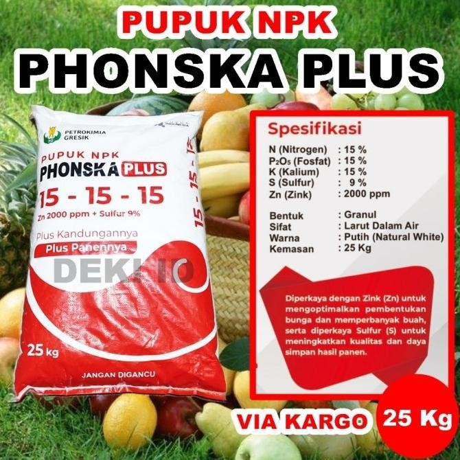 Phonska Plus 25 Kg Pupuk NPK 151515 Kemasan Pabrik Via Kargo