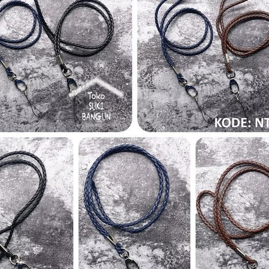 

Tali Lanyard Name Tag Id Card Strap Pu Leather Braided Deluxe Nt-008