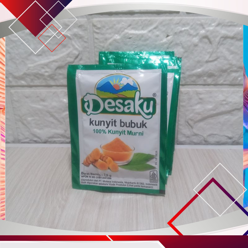 

Desaku Kunyit Bubuk Sachet Isi 12pcs x 7,5gr .