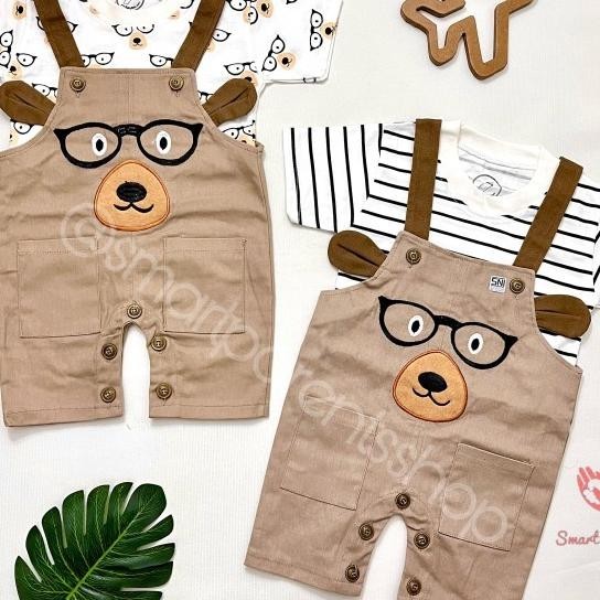 Setelan Baju Overall Anak Bayi Laki Laki Lucu Baby Newborn Cool Bear