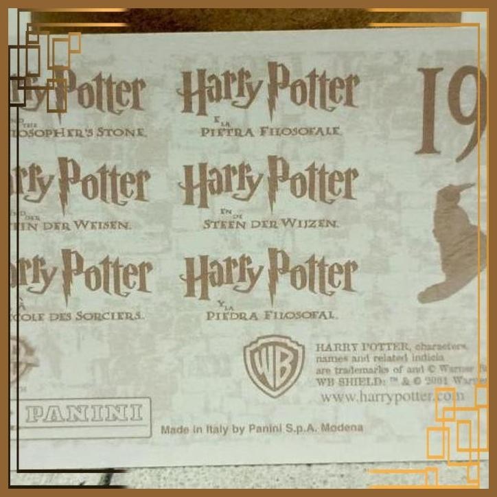 

[WDE] STIKER HOLO PANINI HARRY POTTER PHILOSOPHER'S STONE, HEDWIG #197