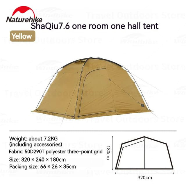 {DianShop} TENDA DUNE 7.6 ONE ROOM ONE LIVING ROOM NATUREHIKE CNH22ZP028 Diskon
