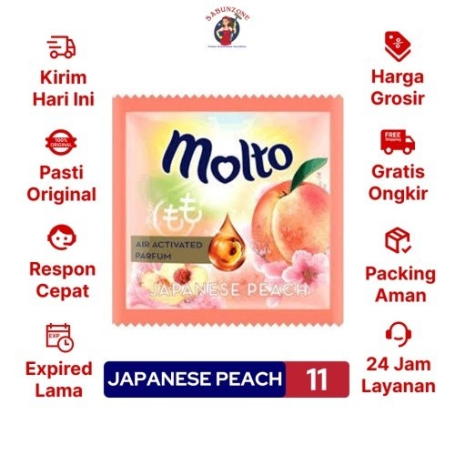 Pelembut dan Pewangi Molto Perfume Boost Japanese Peach Sachet 11 ml