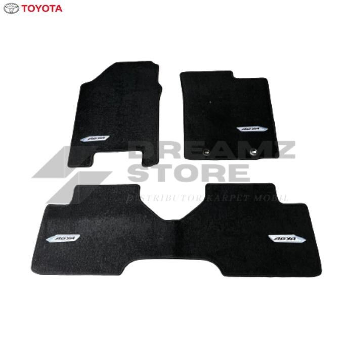 Original Karpet Mobil Toyota Agya Standar - Bludru Full Set Terbatas